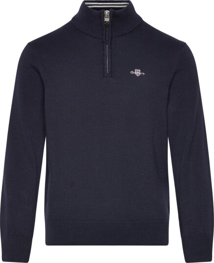 Gant Kids Shield Cotton Half Zip Sweater Navy 92