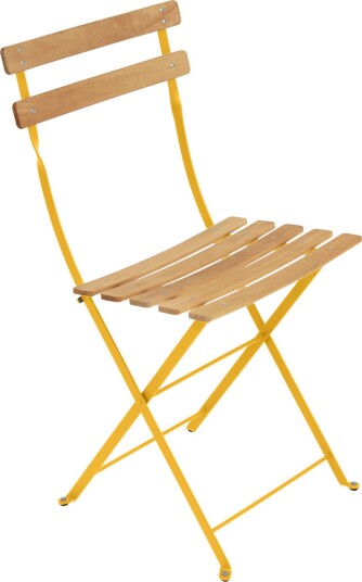 Fermob - Bistro Natural Chair - Honey - Balkong- Og Kaféstoler - Gul - Metall/tre Fermob - Bistro Natural Chair - Honey - Balkong- Og Kaféstoler - Gul - Metall/tre