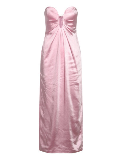 Bardot Clea Satin Maxi Dress - Pink - 38 Bardot Clea Satin Maxi Dress - Pink - 38