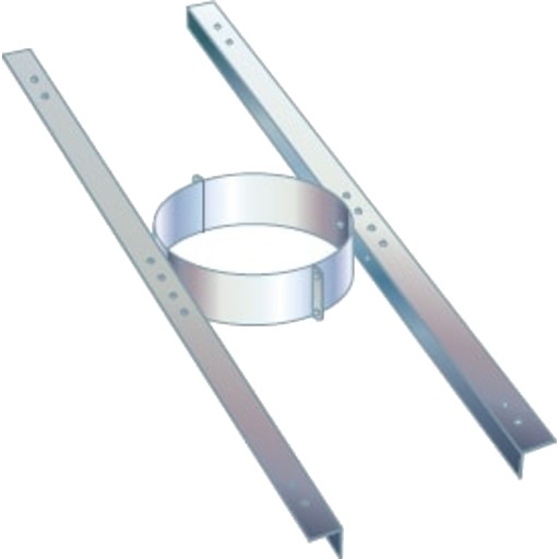 Metalbestos skorstein Ø 180 mm takreling med 1000 mm stenger