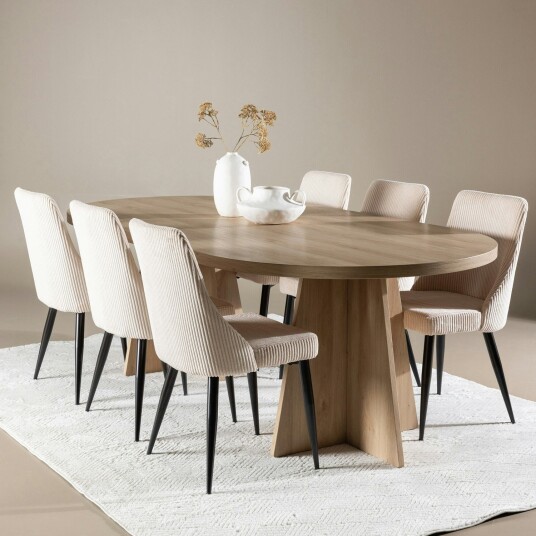 Spisegruppe Venture Home Bootcut 230 med 6 stk Leone Stoler