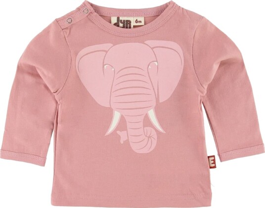 DYR Genser Critter Rose Glow m. Elefant DYR 6 md Genser Rosa 62