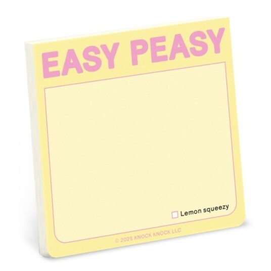 Knock Knock Easy Peasy Sticky Note Pastel Version