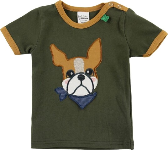 Freds World T skjorte   Armygrønn m. Bulldog   Freds World   68   T skjorte   62