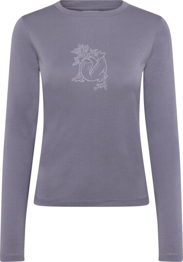 Maison Kitsune Woodland Fox Long Sleeves Slim Tee Shirt Purple M
