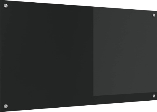 vidaXL Kjøkkenbakplate Svart 110 x 60 x 0,6 cm herdet glass