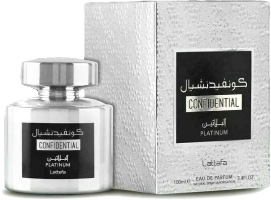 Lattafa Confidential Platinum Eau De Parfum 100ml Eau de Parfyme Lattafa Confidential Platinum Eau De Parfum 100ml Eau de Parfyme
