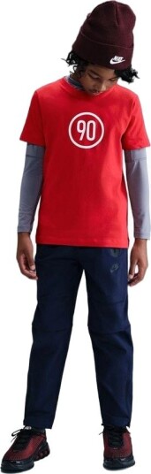 Nike T skjorte T90   Rød Barn størrelse XL: 158 170 cm