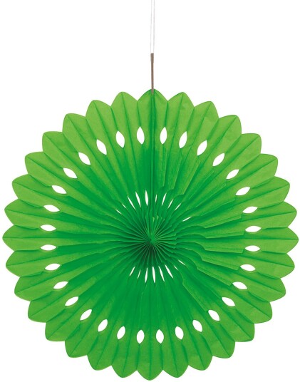 Lime Grønn Dekorvifte av Silkepapir 40 cm