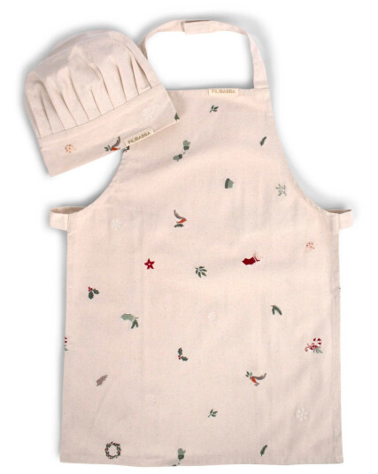 Filibabba Embroidered apron and hat Wonderful Winter -FI-03307 Filibabba Embroidered apron and hat Wonderful Winter -FI-03307