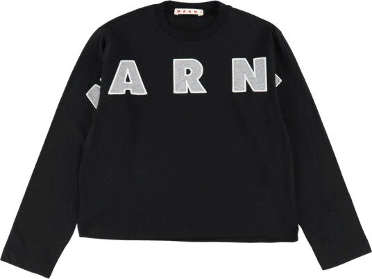 Marni Genser Svart/Cool Grey Melange Marni 14 år 164 Genser