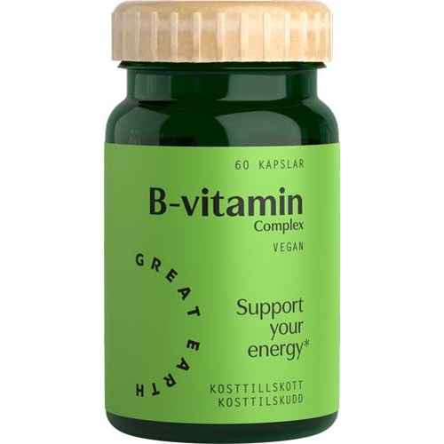 Great Earth B vitamin Complex 60 stk Great Earth B vitamin Complex 60 stk