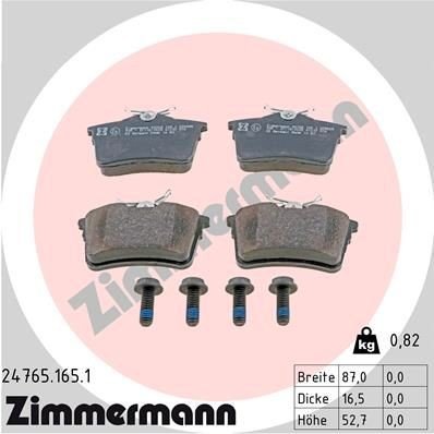 Bremseklosser ZIMMERMANN 24765.165.1
