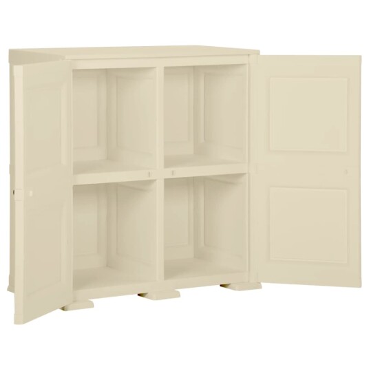 vidaXL Plastskap 79x43x85,5 cm tredesign hvit