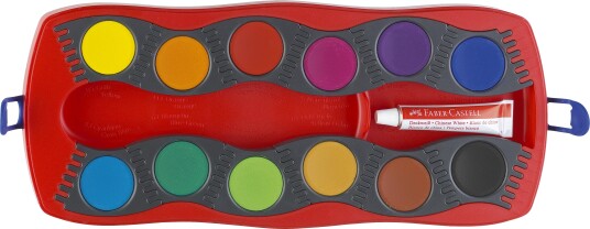 Faber-Castell Connector Malesett 12 Farger Rød