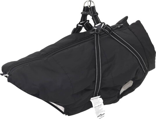 Vidaxl Hund Frakk Svart L52 Fleece Og Polyester