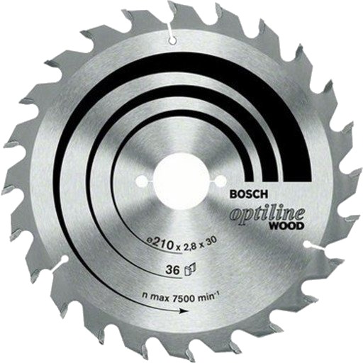 Bosch Optiline Wood Sirkelsagblad 190 mm - 36 Tenner for Tre Bosch Optiline Wood Sirkelsagblad 190 mm - 36 Tenner for Tre