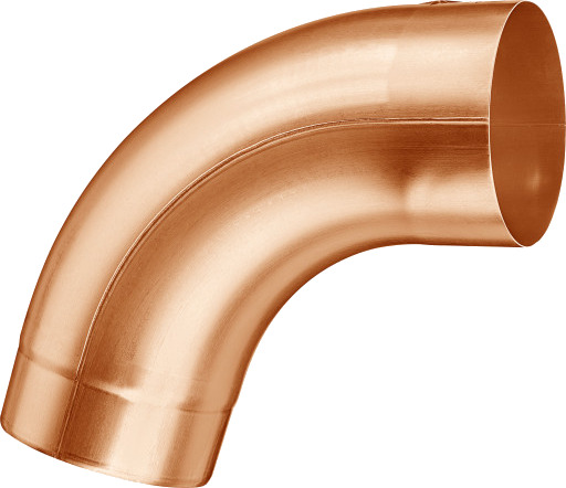VMZINC bøy 72° 76 mm for rundt kobberrør copper