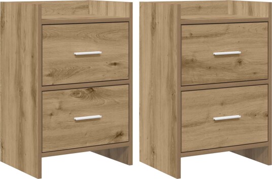  Nattbord 2 pcs Artisan eik 40 x 30 x 60 cm Konstruert tre