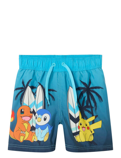 name it Nmmmccoy Pokemon Long Swimshorts Sky Blue 86