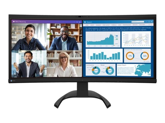 Eizo FlexScan EV3450XC 34" Buet PC-skjerm UWQHD 3440x1440 IPS Svart Eizo FlexScan EV3450XC 34" Buet PC-skjerm UWQHD 3440x1440 IPS Svart