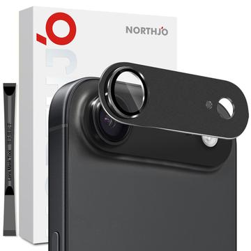 Northjo iPhone Air full beskyttelse matt metall og kameralinsebeskytter i herdet glasSvart
