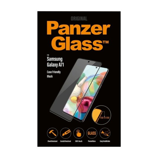 PANZERGLASS SKJERMBESKYTTER GALAXY A71 CASE FRIENDLY, SVART