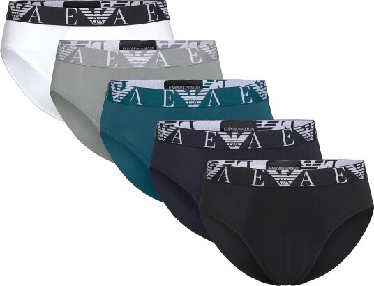 Emporio Armani 5 Pack Bottom Part BLK/MON/BLU/OCT/WHIT L