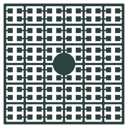 Pixelhobby Midi perler 534 Mørk Petrol 2x2mm 140 piksler