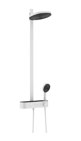 Hansgrohe Pulsify Select Showerpipe/takdusjsett 260 2jet - Med ShowerTablet Select 400-Matt hvit
