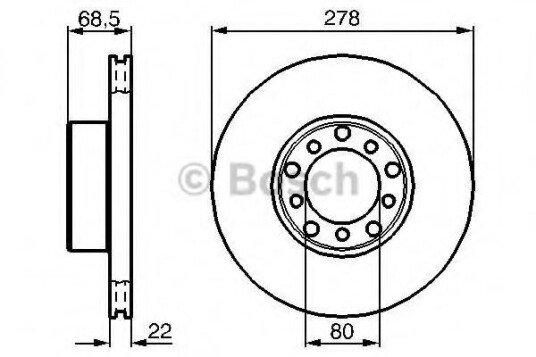 Bremseskive BOSCH 0 986 478 061 Bremseskive BOSCH 0 986 478 061