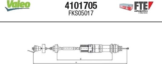 Clutchkabel VALEO 4101705