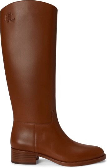 Lauren Ralph Lauren Kyle Calfskin Tall Boot LAUREN TAN 36