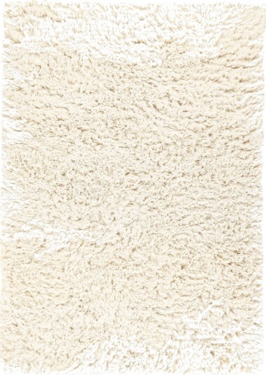 Ryetepper Fassale Hand Woven Wool Shaggy hvit Størrelse: 200 x 290 cm