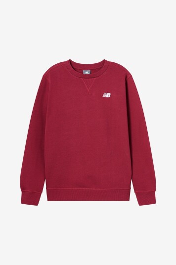 New Balance Collegegenser French Terry Small Logo Rød New Balance Collegegenser French Terry Small Logo Rød