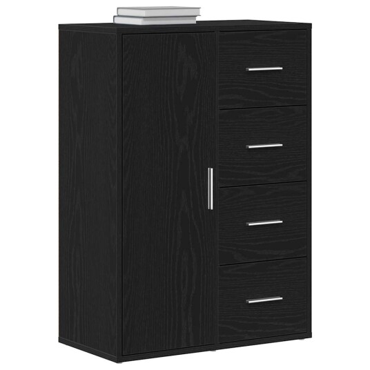 Sideboard Svart Eik 60x31x84 cm Konstruert Tre
