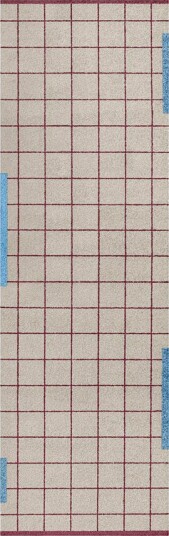 Mette Ditmer Network gulvteppe 240x77 cm vinrød