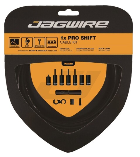 Jagwire Pro Kabelsett 1x Girkabel Sort