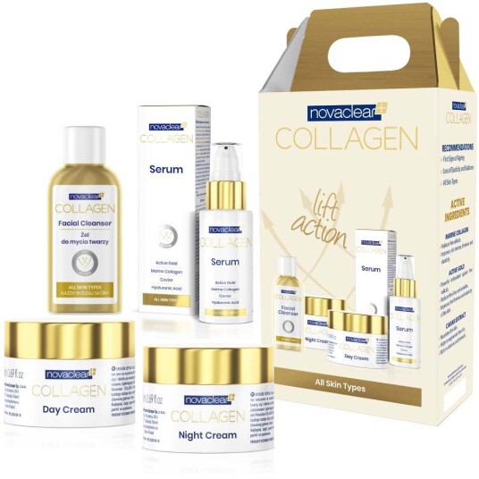 Novaclear Collagen Lift Action Kit Day & Night Cream Serum Cleanse