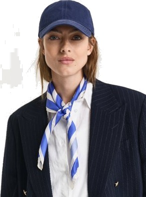 Gant Silkeskjerf med striper PERFECT BLUE ONESIZE