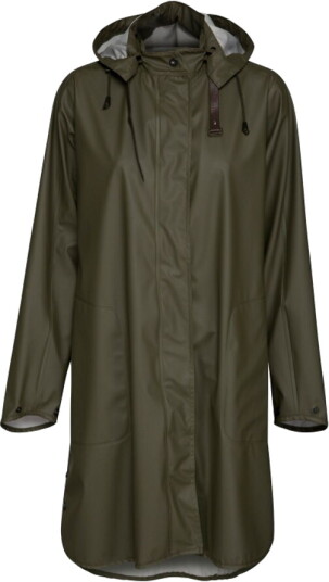 Ilse Jacobsen Women's Raincoat Detachable Hood Army 44 Ilse Jacobsen Women's Raincoat Detachable Hood Army 44