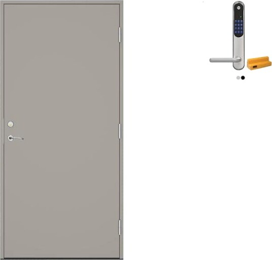 Ytterdør Swedoor Clever-Line+ Muddus med Yale Doorman Classic Home