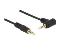 DeLOCK - Kabel for headset - 4-polet miniplugg (hann) til 4-polet miniplugg (hann) vinklet - 2 m - svart DeLOCK - Kabel for headset - 4-polet miniplugg (hann) til 4-polet miniplugg (hann) vinklet - 2 m - svart