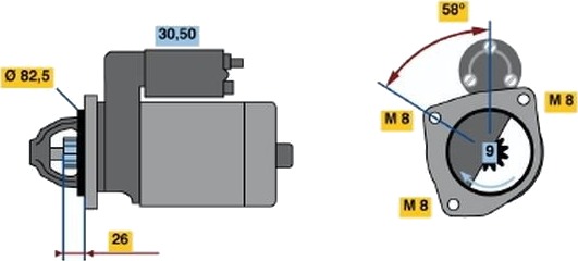 BOSCH 0 986 017 020 Starter