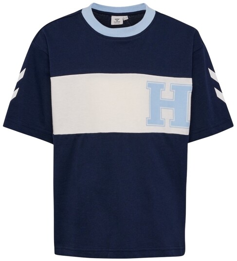 Hummel T skjorte HmlRobin Loose Dress Blues Hummel 7 år (122) T skjorte Hvit Lyseblå Marineblå