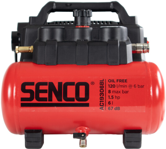 Senco Kompressor Ac19306bl 8bar 6l Oljefri, Ljudisolerad Senco Kompressor Ac19306bl 8bar 6l Oljefri, Ljudisolerad