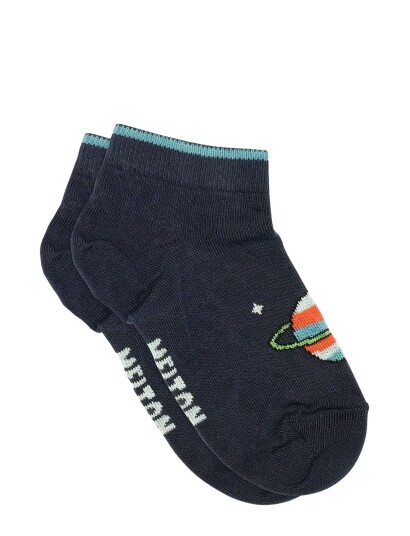 Melton Planet Sneaker Socks Navy 35/39