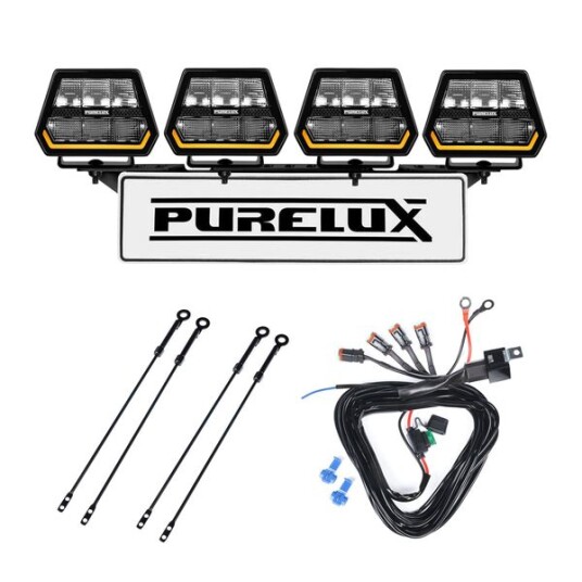 Ekstralys PURELUX Panther 5   Rund / 15 cm / 90W 4 stk   Komplett pakke