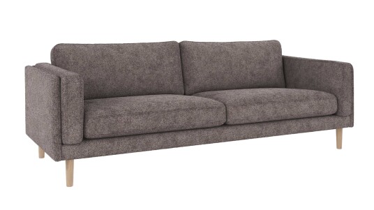Rowico Home Braden 3 seters sofa Mørkegrå Anna 18 Hvitpigmentert eikben