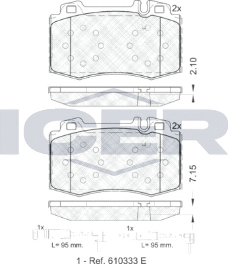 Bremseklosser sett ICER 181389-203